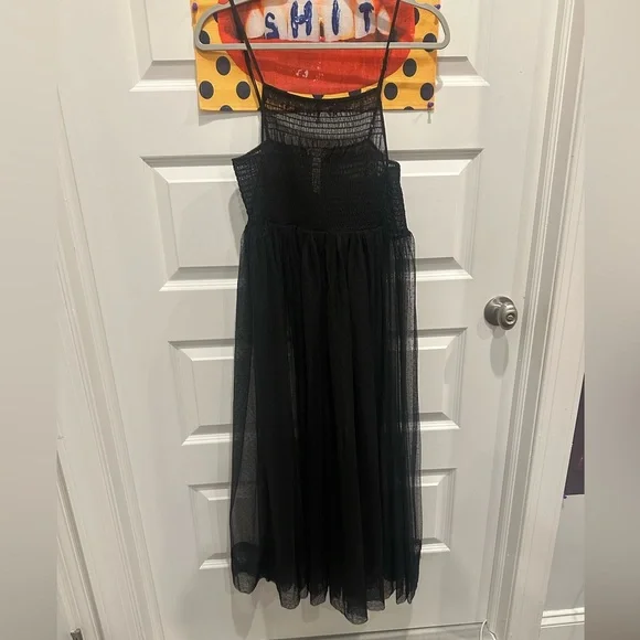 Free People Black Sheer Spaghetti Strap maxi Dress - Picture 6 of 17